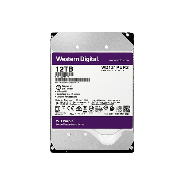 WD Purple 12TB 256MB 35 SATA 7200rpm  Disco Duro