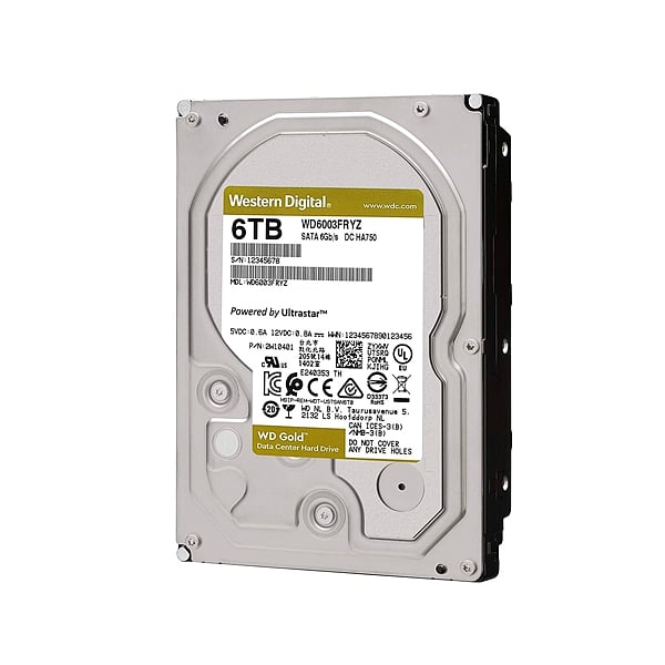 WD Gold 6TB 256MB 35 7200rpm  Disco Duro