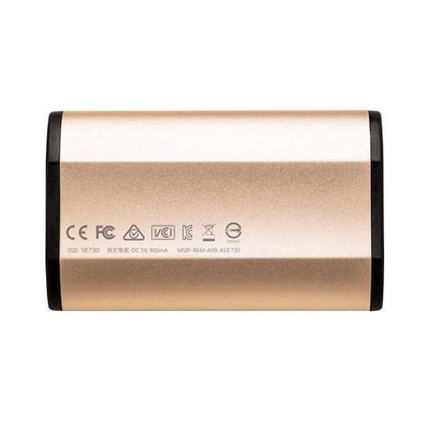 ADATA externo SSD SE730H dorado 512GB USB 31 Gen 2 Type C