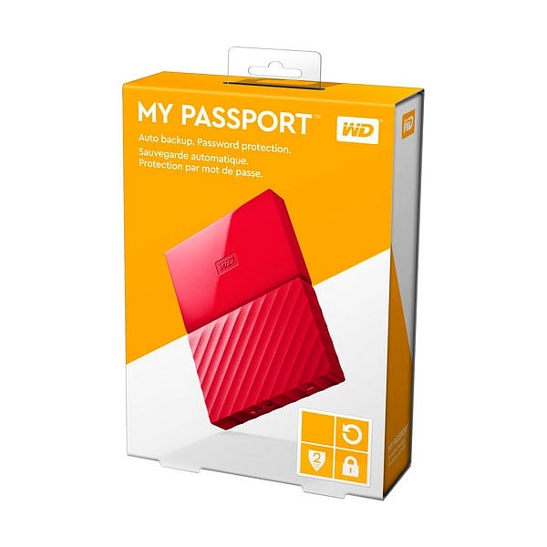 WD My Passport 2TB 25 Rojo  Disco Duro Externo