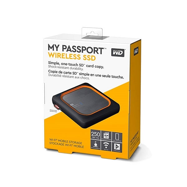 WD My Passport Wireless SSD 250GB plateado  SSD Externo