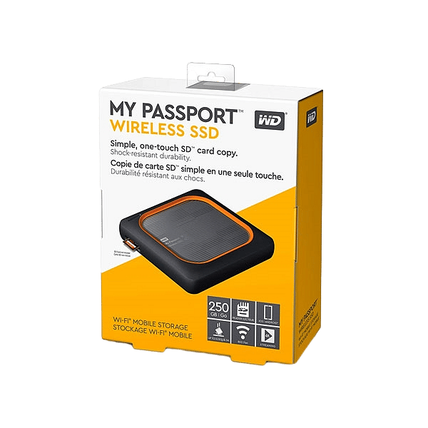 WD My Passport Wireless SSD 250GB plateado  SSD Externo