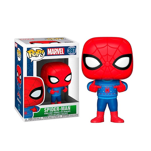 Figura POP Marvel Holiday SpiderMan with Ugly Sweater