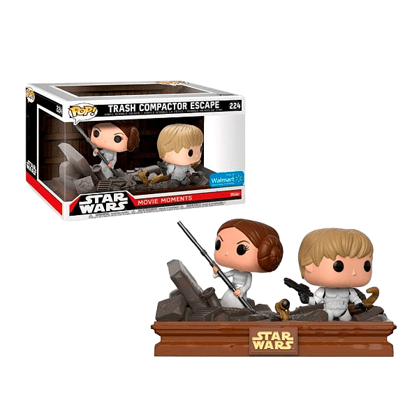 Figura POP Star Wars Luke amp Leia Trash Compactor Exclusive