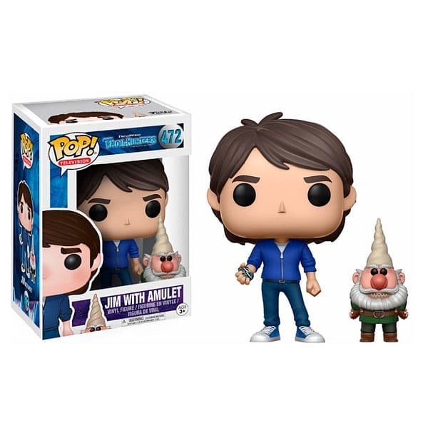 Figura POP Trollhunters Jim with amulet and gnome Ex