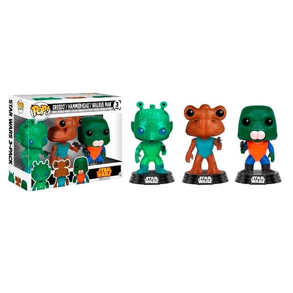 Pack 3 figuras POP Star Wars Greedo Hammerhead Walrus