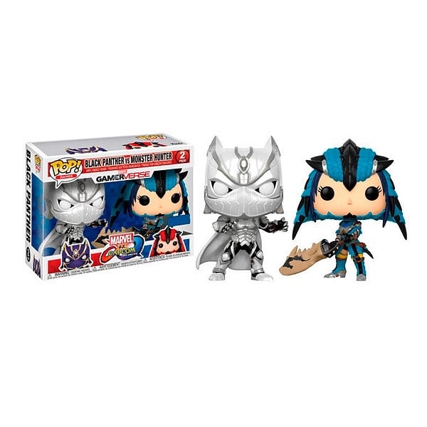 Figuras POP Capcom vs Marvel Black Panther vs Monster Hunter