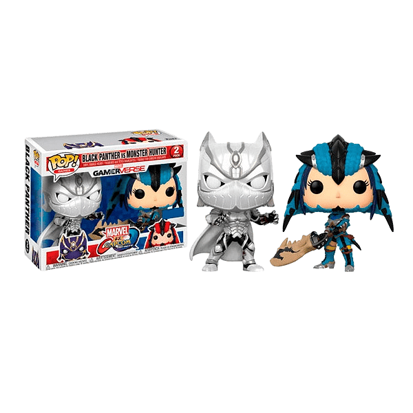 Figuras POP Capcom vs Marvel Black Panther vs Monster Hunter