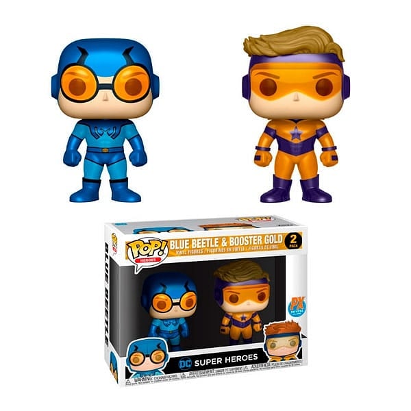 Figuras POP DC Blue Beetle amp Booster Gold Metallic Exclusive