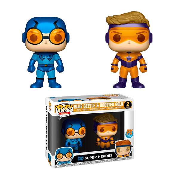 Figuras POP DC Blue Beetle amp Booster Gold Metallic Exclusive
