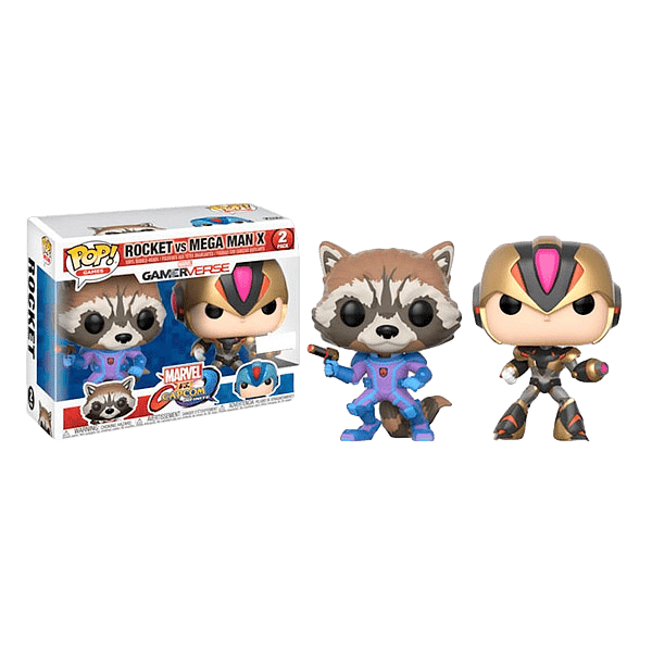 Figuras POP Capcom vs Marvel Rocket vs MegaMan X Exclusive