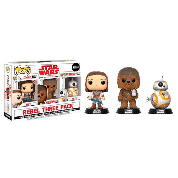 Set 3 figuras POP Star Wars VIII The Last Jedi Good Guys