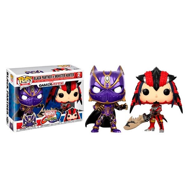 Set figuras POP Black Panther vs Monster Hunter
