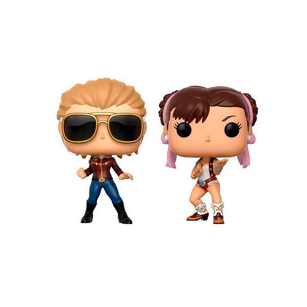 Set figuras POP Marvel Captain Marvel vs ChunLi