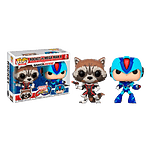 Set figuras POP Marvel Rocket vs MegaMan X