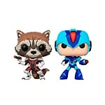 Set figuras POP Marvel Rocket vs MegaMan X