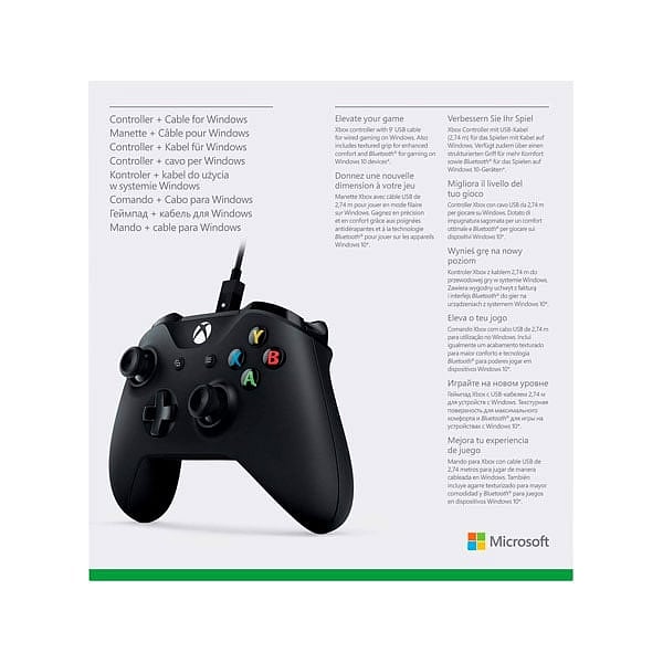 Microsoft Xbox One Mando inalámbrico  Cable  Gamepad