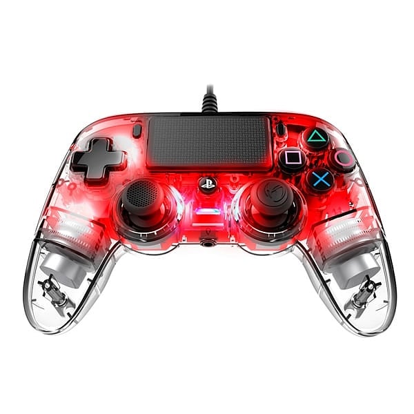 Nacon PS4 oficial transparente LED rojo  wired  Gamepad
