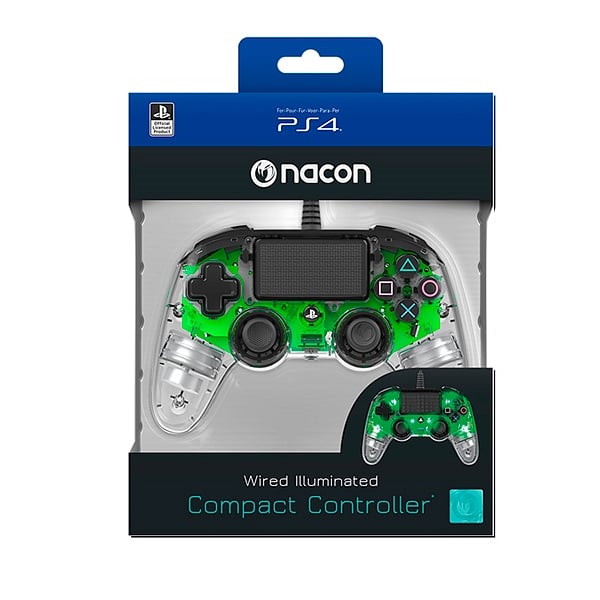 Nacon PS4 oficial transparente LED verde  wired  Gamepad