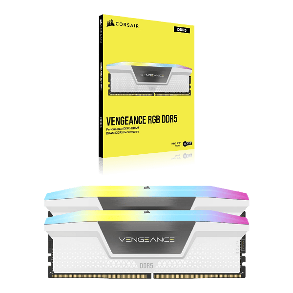 Corsair Vengeance RGB 32GB 2x16GB 6000MHz  Memoria RAM DDR5 CL36 Blanca