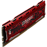 Crucial Ballisitx Sport DDR4 3200MHz 8GB CL16 Roja  Memoria