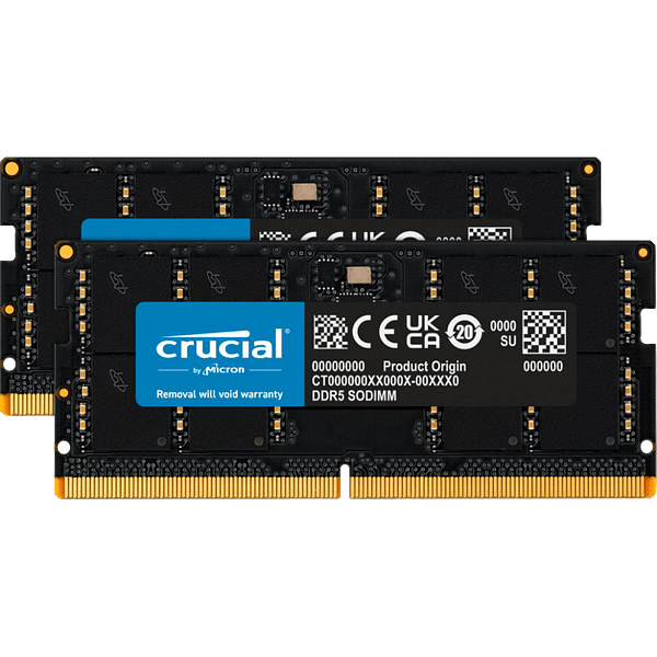 Crucial 96GB Kit 2 x 48GB DDR5 5600MHz Memoria RAM SODIMM CL46