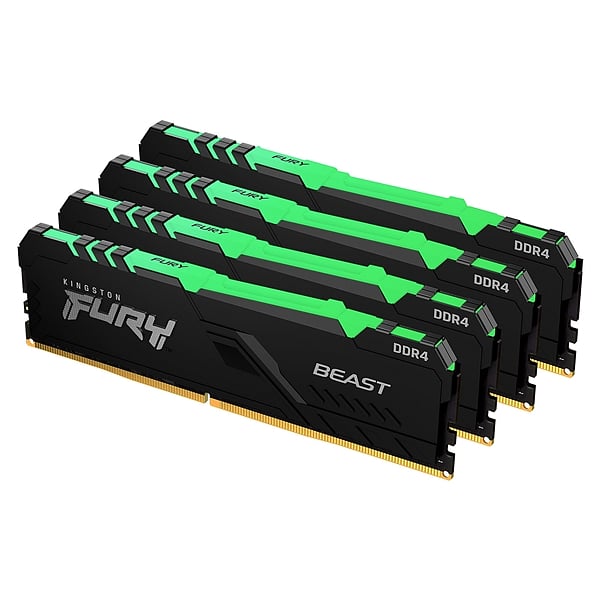 Kingston Fury Beast RGB DDR4 64GB 4x16GB 2666MHZ CL16  Memoria RAM