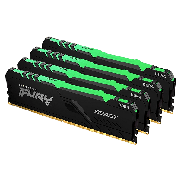 Kingston Fury Beast RGB DDR4 64GB 4x16GB 2666MHZ CL16  Memoria RAM