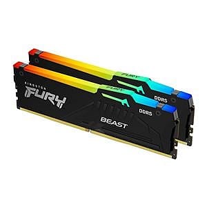 MEMORIA KINGSTON FURY BEAST RGB DDR5 32GB KIT2 5600MHZ  CL40