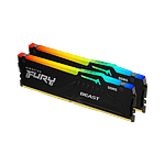 MEMORIA KINGSTON FURY BEAST RGB DDR5 64GB KIT2 5600MTS  CL4