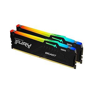 MEMORIA KINGSTON FURY BEAST RGB DDR5 64GB KIT2 5600MTS  CL4