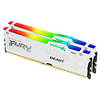 Kingston Fury Beast RGB 64GB (2x32GB) | Memoria RAM DDR5 6000MHz CL36 Blanca AMD Expo