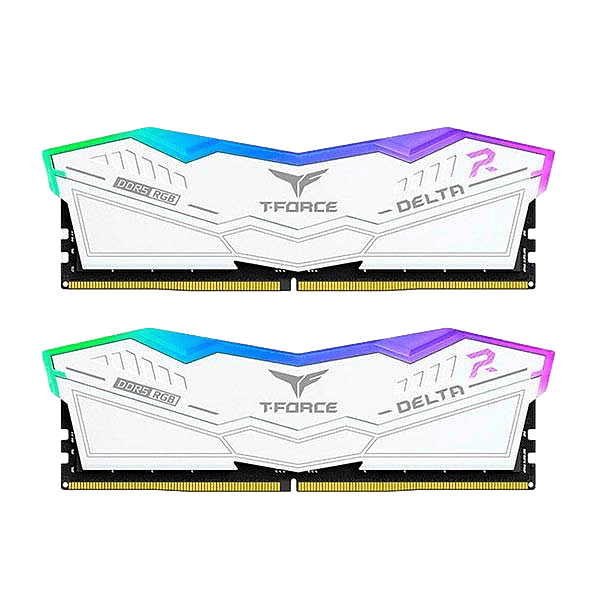 Team Group Delta RGB DDR5 32GB 2x16GB 7200MHz Blanca  RAM
