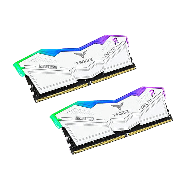 Team Group Delta RGB DDR5 32GB 2x16GB 7200MHz Blanca  RAM