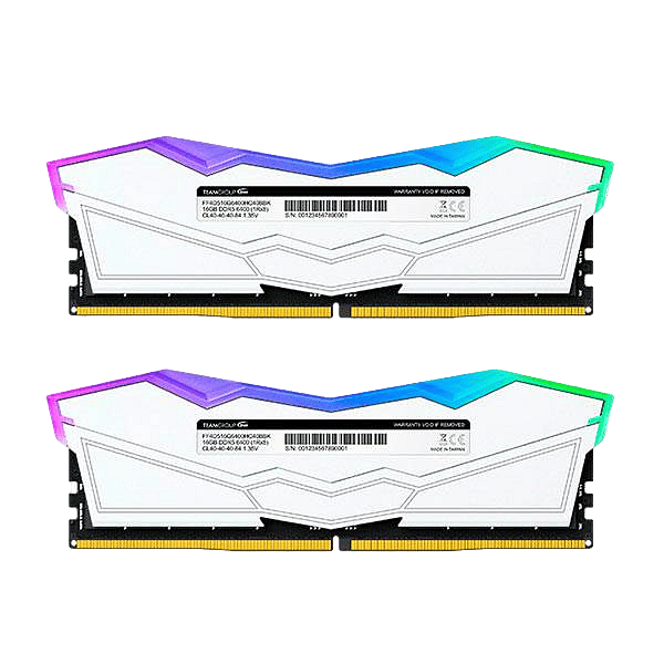 Team Group Delta RGB DDR5 32GB 2x16GB 7200MHz Blanca  RAM