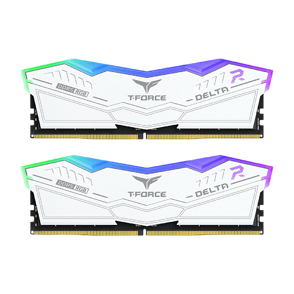 Team group Delta RGB 48GB 2x24GB  Memoria RAM DDR5 7600MHZ Blanca CL36