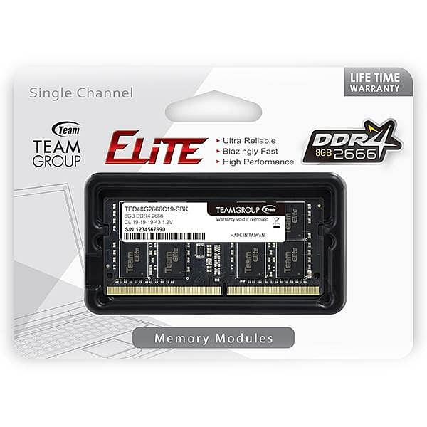 Team group Elite 8GB  Memoria RAM DDR4 SODIMM 2666MHZ CL19