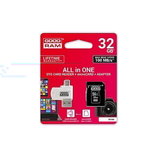 GOODRAM Micro SD 32GB M1A4 CL10 UHSI  lector  Memoria