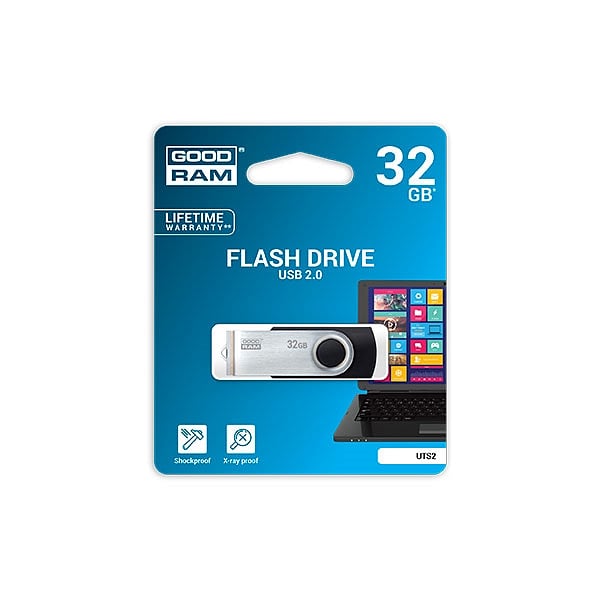 GOODRAM Pendrive 32GB UTS2 USB 20 Negro  Memoria