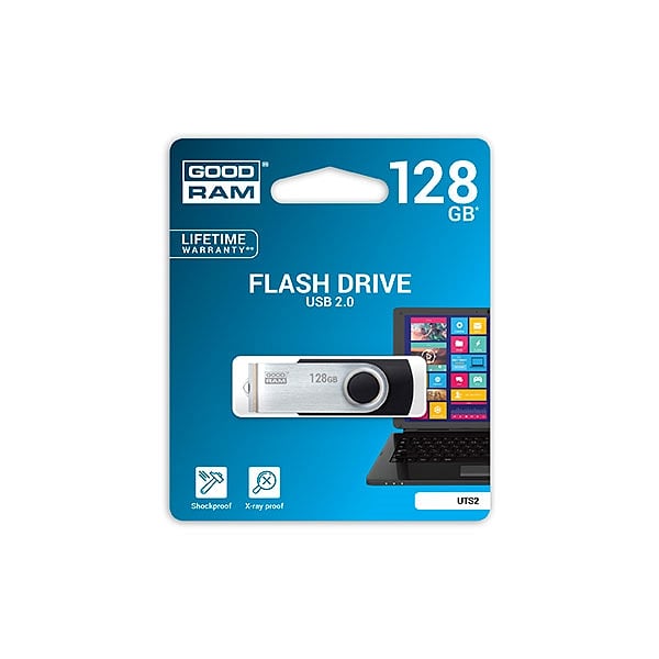 GOODRAM Pendrive 128GB UTS2 USB 20 Negro  Memoria