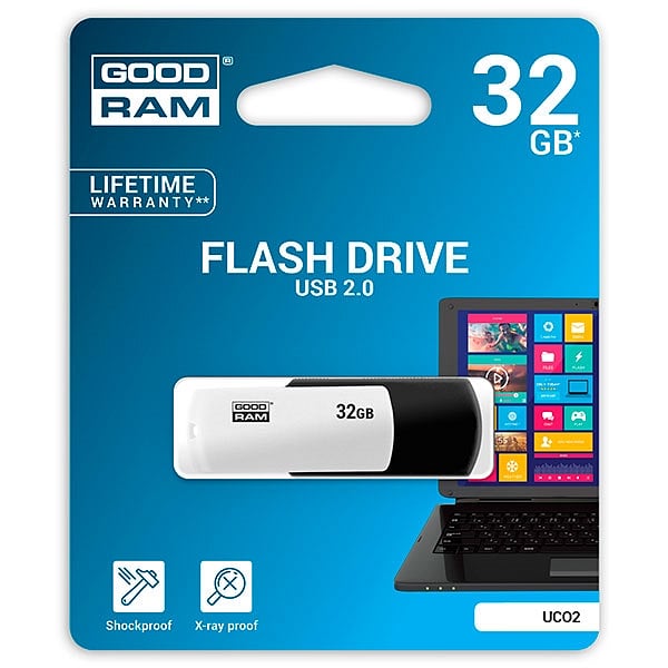 GOODRAM Pendrive 32GB UCO2 USB 20 BlancoNegro  Memoria
