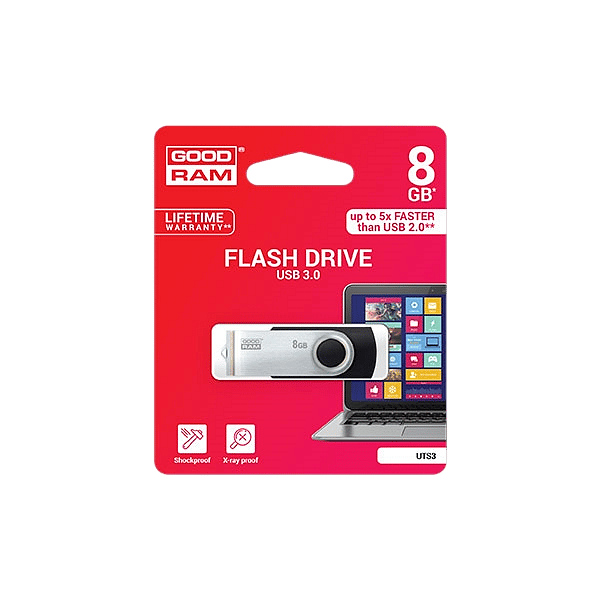 GOODRAM Pendrive 8GB UTS3 USB 30 Negro  Memoria