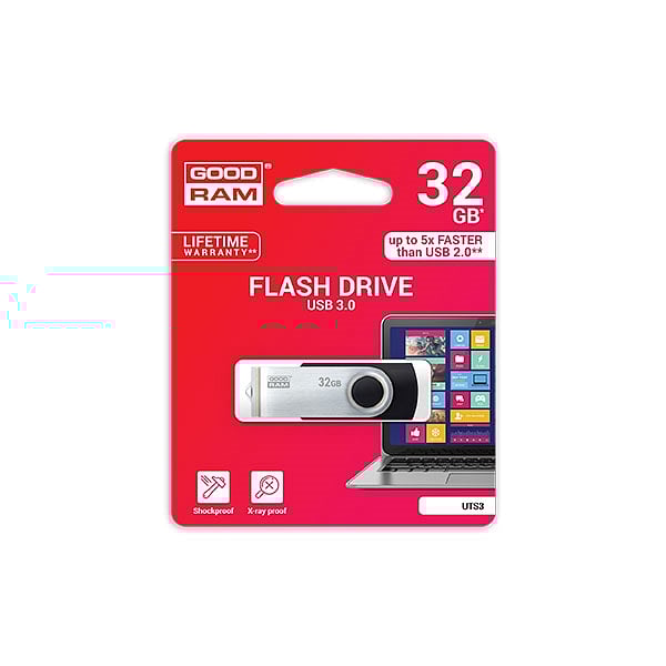 GOODRAM Pendrive 32GB UTS3 USB 30 Negro  Memoria