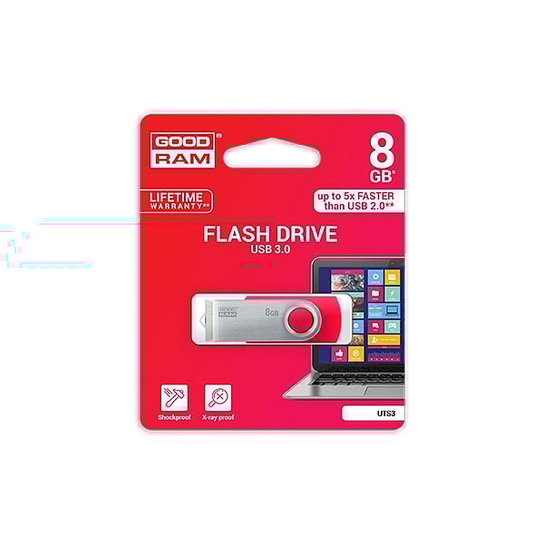 GOODRAM Pendrive 8GB UTS3 USB 30 Rojo  Memoria