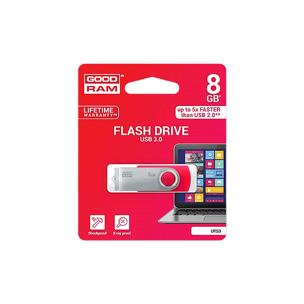 GOODRAM Pendrive 8GB UTS3 USB 30 Rojo  Memoria