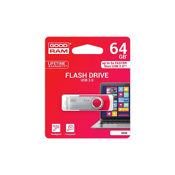 GOODRAM Pendrive 64GB UTS3 USB 30 Rojo  Memoria