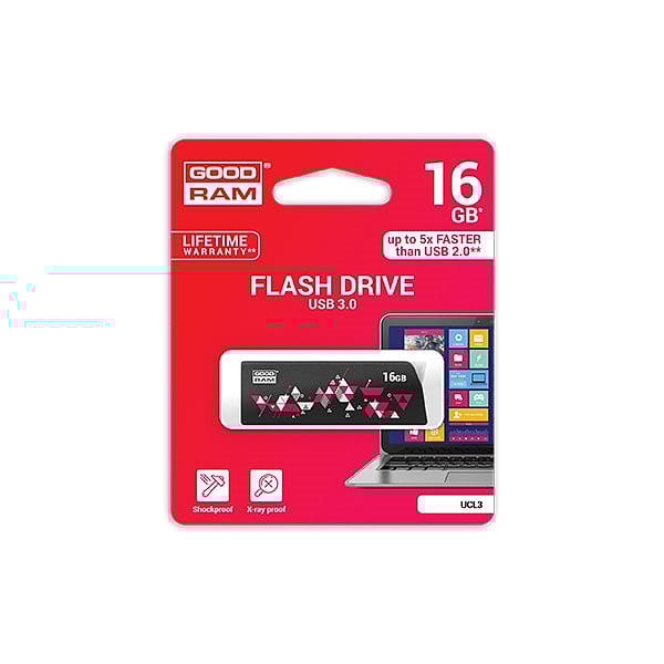 GOODRAM Pendrive 16GB UCL3 USB 30 Negro  Memoria