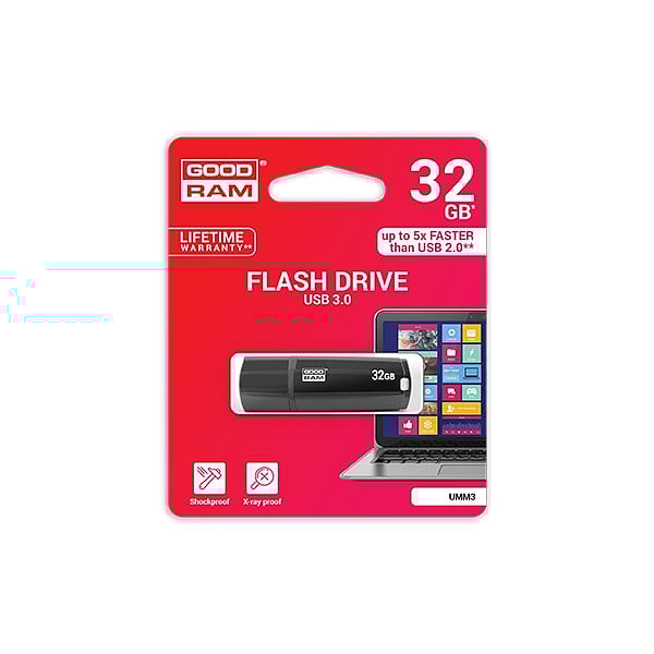 GOODRAM Pendrive 32GB UMM3 USB 30 Negra  Memoria