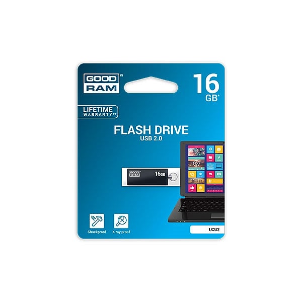 GOODRAM Pendrive 16GB UCU2 USB 20 Negra  Memoria