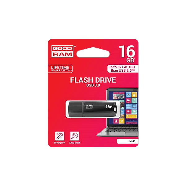 GOODRAM Pendrive 16GB UMM3 USB 30 Negra  Memoria